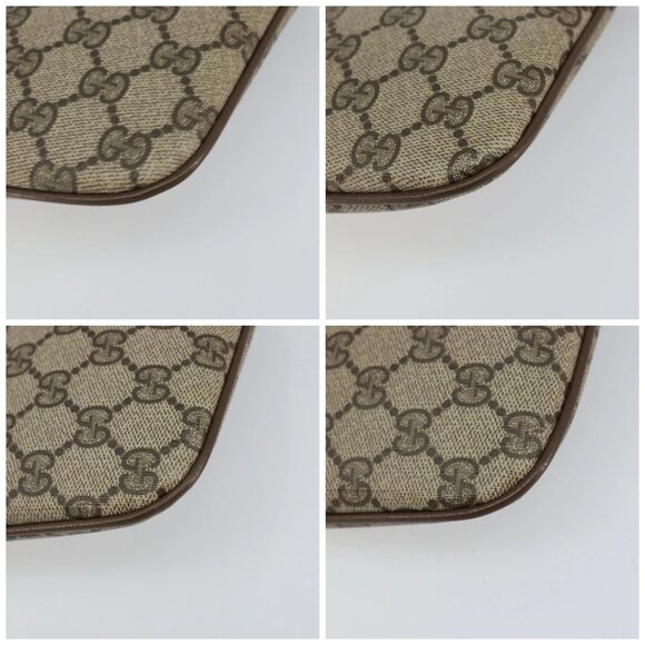 GUCCI GG Supreme Web Sherry Line Shoulder Bag PVC Beige - Picture 16 of 16